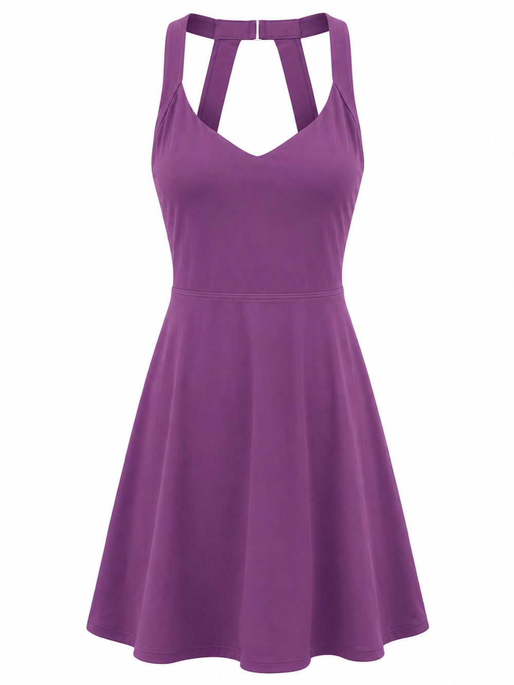 HALARA Purple Backless Sleeveless Dress